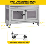 Aivituvin 36" Rabbit Hutch Bunny Cage Indoor Outdoor Guinea Pig Cage 2 Story Wth 2 Tray, Trap Door, Wheels Aivituvin