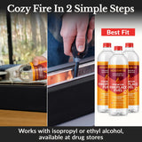 Houswise Tabletop Fire Pit - Concrete Outdoor & Indoor Fire Pit Tabletop, Smores Maker Kit, Table Top Firepit, Small Portable Mini Indoor Fireplace Houswise