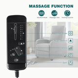 SMUG Recliner Chair Living Room Recliner with Adjustable Backrest and Footrest Modern Design for Home Upholstered Armchair in Soft Fabric, Grey, Linen SMUG