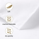 25pcs Polyester Cloth Napkins - 17 x 17 inch White Dinner Washable Napkins with Hemmed Edges for Restaurant/Wedding/Hotel(25,White) Ascoza
