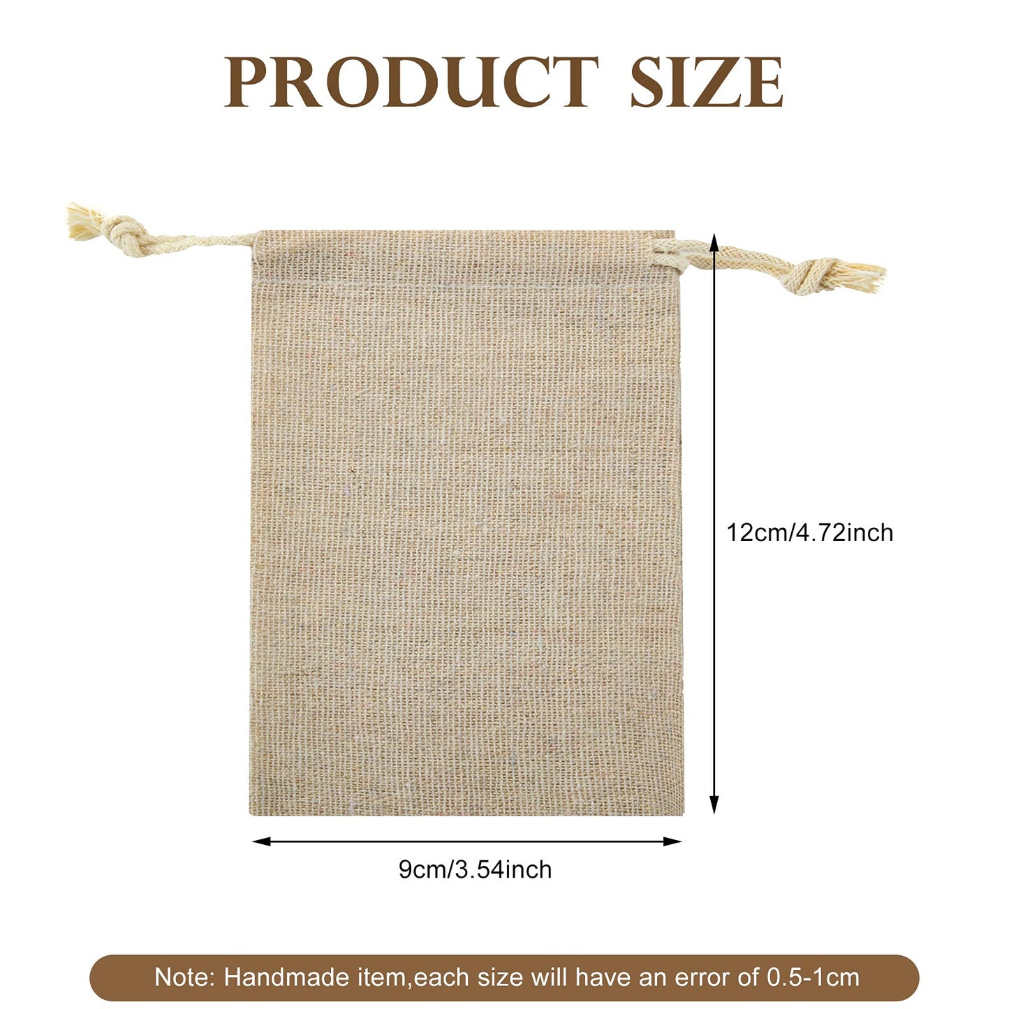 Shappy 20 Pieces Valentine's Day Sublimation Burlap Bags Sublimation Linen Burlap Drawstring Bag Sublimation Burlap Present Bags with Drawstring for Favors Party DIY Craft Candy Bag