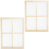 Bright Creations Unfinished Wood Window Frame with Chicken Wire Mesh (12 x 16 in, 2 Pack) Bright Creations