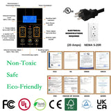 KUNSANA Red Cedar 4 Person Outdoor Ultra-Low EMF（0.5mg） Infrared Sauna, Multi-Person Home Sauna spa, 2160w,12 Heating Panels, LCD Control Panel, Bluetooth Speaker, Chromotherapy Lights, Reading lamp KUNSANA