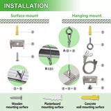 Skymoatled 8Pack 8FT LED Shop Light Garage Light,100W 6000K White Light 15000LM Super Bright,Hanging/Surface Mount,Linkable T8 LED Tube Lights for Garage,Warehouse, Workshop,Plug and Play Skymoatled