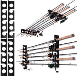 Ghosthorn Fishing Pole Rod Racks Wall or Ceiling Mounted Fishing Pole Rod Holders for Garage Storage Organizer Fishing Gear Equipment for Men Women Ghosthorn