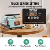 VEVOR Tumbler Heat Press Machine, 11-30oz Mug Press, Heat Up Fast and Even, Tumbler Press with Sublimation Paper, Tape and Gloves, Temp and Time Setting, for Sublimation Tumblers, Cups, Mugs, Green VEVOR