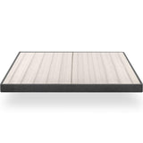ZINUS Upholstered Metal and Wood Box Spring / 4 Inch Mattress Foundation / Easy Assembly / Fabric Paneled Design, King, Grey Zinus