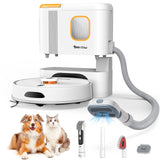 Teendow D20S Max+ Robot Vacuum and Mop, Specifically Handling Pet Hair Design, 6000Pa Max Suction, with Self-Empty Dock, 10 Weeks Hands-Free Cleaning, PreciSense LiDAR Navigation, App & Voice Control Teendow