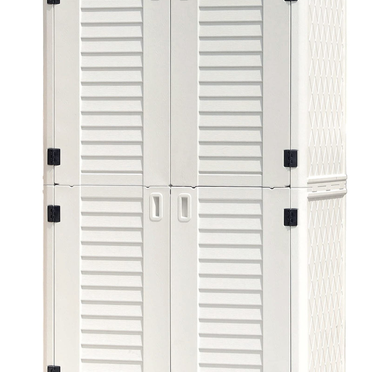 KINYING Outdoor Storage Shed Waterproof, Resin Vertical Storage Cabine ...