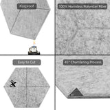 12PCS Felt Cork Bulletin Board Acoustic Panels Self-Adhesive, 12 * 10" Soundproof Wall Panels, High Density Sound Dampening Panels Studio Sound Proof Foam Sound Absorbing Tile Wall Photo Decor WEYCHEN