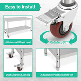 ACONEE Food Prep Stainless Steel Table, Stainless Steel Worktable 72x30x35 Inch, Heavy Duty Metal Table Cart Worktable with Undershelf, Commercial Workstation for Kitchen Restaurant Garage, Silver ACONEE