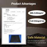 TONOR 4PCS Wood Slat Panels, 48” x 24”Adhesive Acoustic Panels for Wall, Decorative 3D Fluted Panels for Sound Absorbing, Soundproof Panels with Wood Finish for Living Room, Ebony Wood Black TONOR