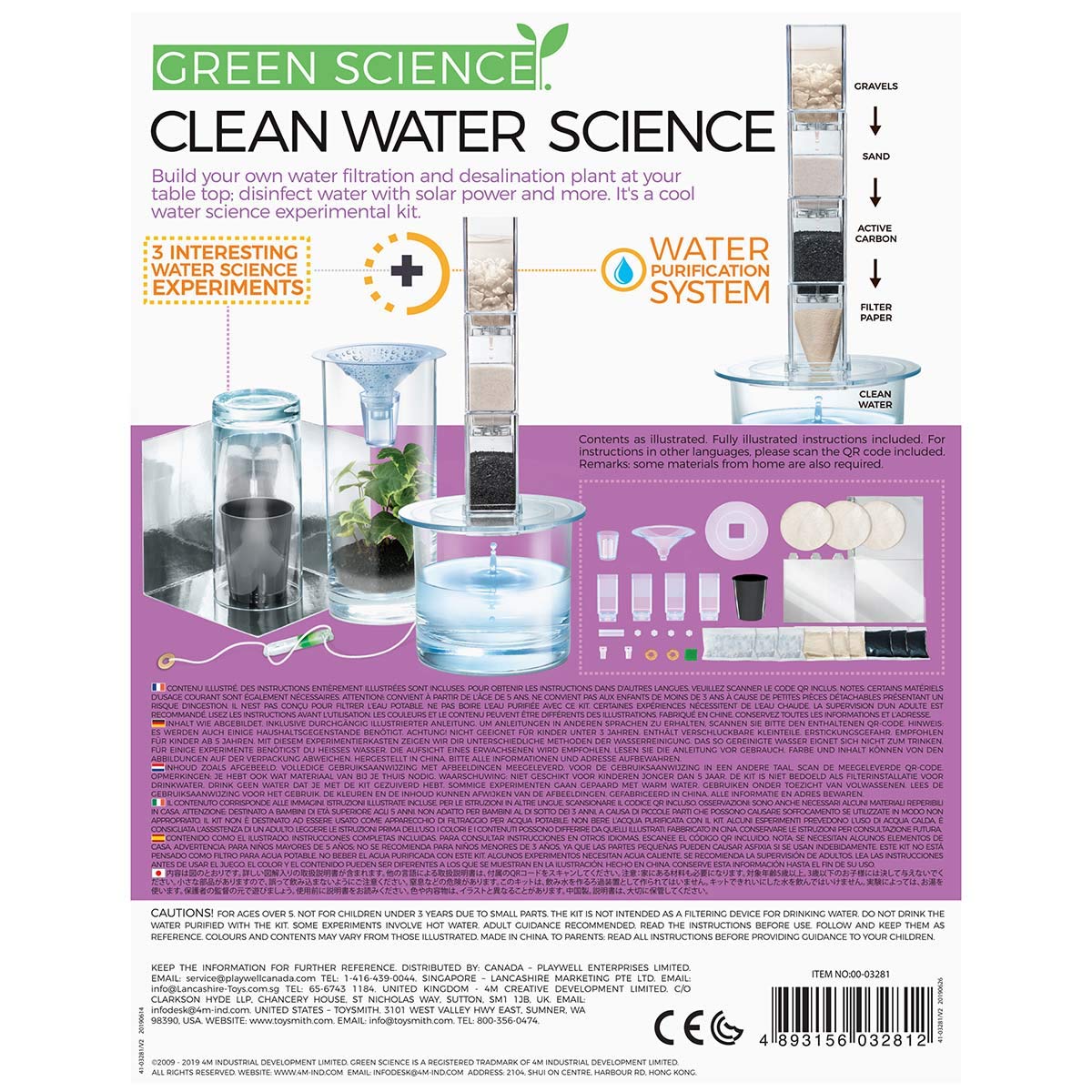4M Clean Water Science - Climate Change, Global Warming, Lab - STEM Toys Educational Gift for Kids & Teens, Girls & Boys 4M