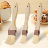 3 Pcs Pastry Brush, Natural Bristle Basting Brush, Cooking Brush, Food Brush, Butter Brush, Baster Brush, BBQ Brushes for Sauce, Kitchen Baking Brushes for Oil, Grilling, Marinade yeestone