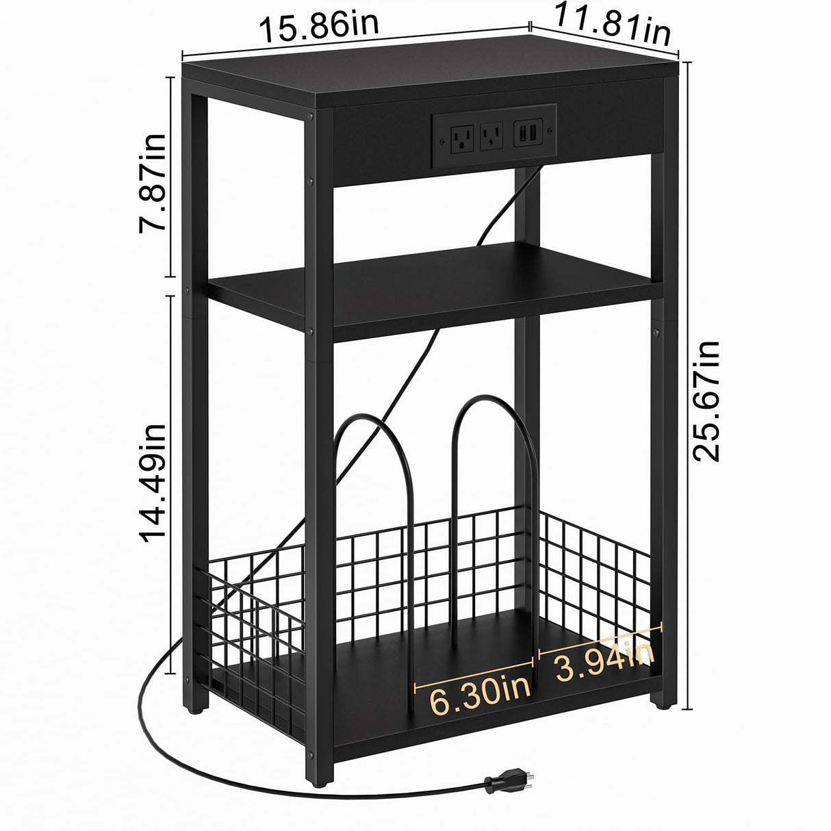 LELELINKY Black Record Player Stand LELELINKY
