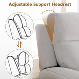 ANJ Beige Power Reclining Loveseat Sofa Couch, Oversized 2-Seater Recliner for Living Room with Overstuffed Armrests, Pet Friendly Small Space Recliner Couch, Full-Body Support Loveseat ANJ