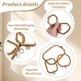 9 Pcs Large Embroidery Hoop Frame Imitated Wood Display Frame Wooden Embroidery Hoops Cross Stitch Hoop Ring for Art Craft DIY Sewing and Hanging Ornaments Circle Oval Octagonal SynHHergyx