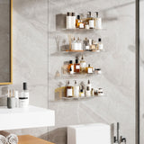 4 Pack Floating Shelves for Wall, 15" Clear Book Shelf, Acrylic Floating Wall Shelf, Display Shelves Organizer for Bathroom, Classroom, Bedroom, Living Room, Kitchen, Room Decor Dooiclear