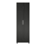 SystemBuild Camberly 24" Utility Storage Cabinet in Black Oak SystemBuild