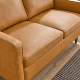 Modway Impart Upholstered Genuine Leather Loveseat in Tan Modway