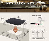 Induction Cooktop 30 Inch with 4 Burners Built-in Induction Electric Stovetop with Boost/Timer & Child Safety Lock/9 Power Levels 7000W (NO PLUG) Weceleh