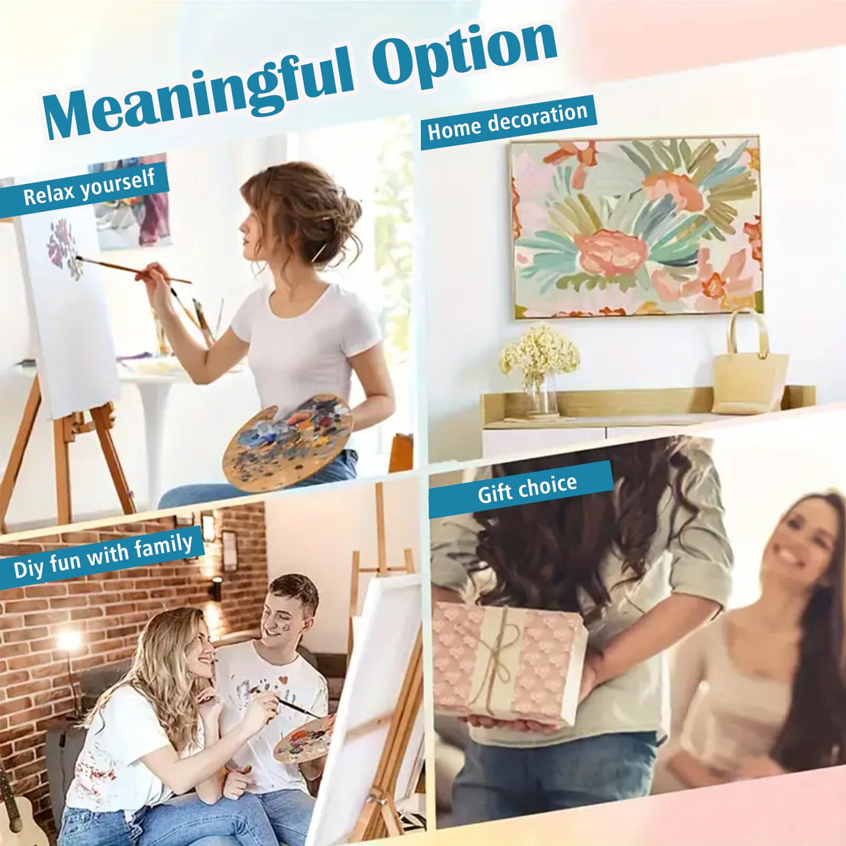 LKHMVCA Christmas Tree House Bird Paint by Numbers for Adults, DIY Winter Paint by Numbers Kits for Adults Beginners Without Frame, Acrylic Paint Canvas Painting Kits Art for Home Decor 16x20 Inch LKHMVCA