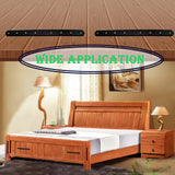 12Pack Straight Brackets Black,10Inch 250MM Mending Plate Metal Brackets for Brace, Heavy Duty Joining Plates for Wood Fence Bookcase Cabinet, Straight Brace Repairing Mending Plates REDOVANT