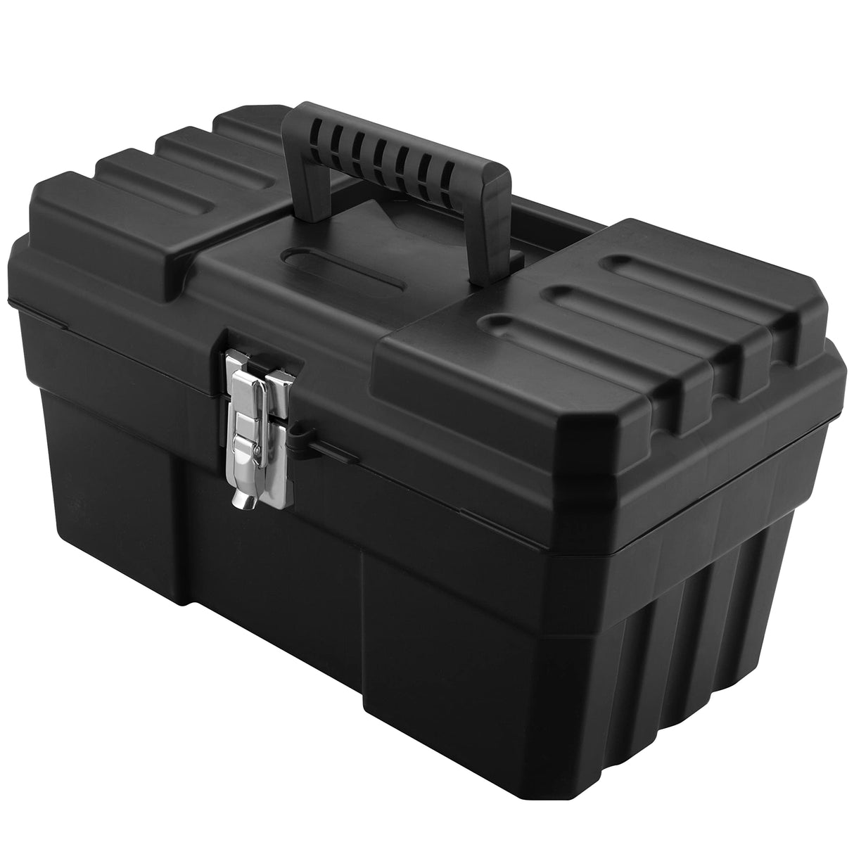 Akro-Mils 09514 ProBox 14-Inch Plastic Toolbox for Tools, Hobby or Craft Storage Toolbox with Removable Tray, 14-Inch x 8-Inch x 8-Inch, Black Akro-Mils