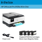 HP OfficeJet Pro 8135e Wireless All-in-One Color Inkjet Printer, Print, Scan, Copy, Fax, ADF, Duplex Printing, Best-for-Home Office, 3 Months of Instant Ink Included (40Q35A) HP