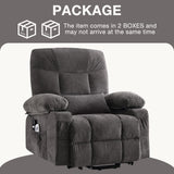 BOSMILLER Power Lift Recliner Chair for Elderly with Heat and Vibration Massage,Electric Recliner with USB Charging Port for Living Room, Infinite Position, Side Pocket BOSMILLER