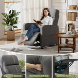 Lamtor Power Lift Recliner Chair - Cat Scratch Proof Electric Recliner for Adults, Pet-Friendly Plush Fleece, Remote-Control Lift Chair with Side Pockets and Footrest, Grey Lamtor