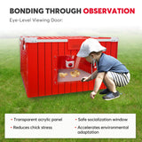 EPHIFY Red Barn Chicken Coop for 1-8 Chicks | 2025 Upgraded Chicken Brooder Box for Chicks, Ducklings, Quail | Portable & Lightweight Plastic Housing EPHIFY