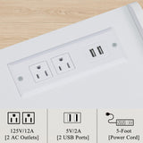 Lerliuo Record Player Stand with Charging Station Holds Up to 220 Albums, Large Turntable Stand with 4 Cabinet, Mid-Century Record Player Table,White Vinyl Holder Storage Shelf for Bedroom Living Room Lerliuo