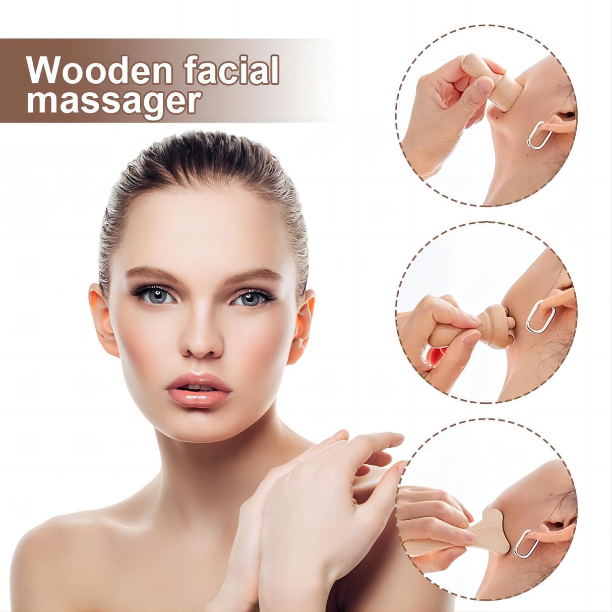 15 Pcs Wood Therapy Massage Tools Set Maderoterapia Kit Therapy Tools for Body Muscle Pain Relief Wooden Body Face Sculpting Tools Wood Roller Massager, Fascia Massage HanaWood