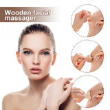 15 Pcs Wood Therapy Massage Tools Set Maderoterapia Kit Therapy Tools for Body Muscle Pain Relief Wooden Body Face Sculpting Tools Wood Roller Massager, Fascia Massage HanaWood