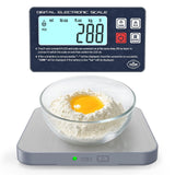 AWLKIM® Digital Kitchen Food Scale -Detachable Display Electronic Weight Scale for Baking, Bread Making & Coffee Brewing, 304 Stainless Steel Platform, Backlit LCD, Count Mode, Wall-Mount & Tilt Stand AWLKIM