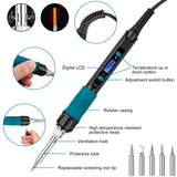 Soldering Iron Kit - 60W Digital Temperature Control Soldering Kit with Ceramic Heater, Suitable Soldering Gun Kit for Electronics Application, DIY and Welding (110V) Siziviki
