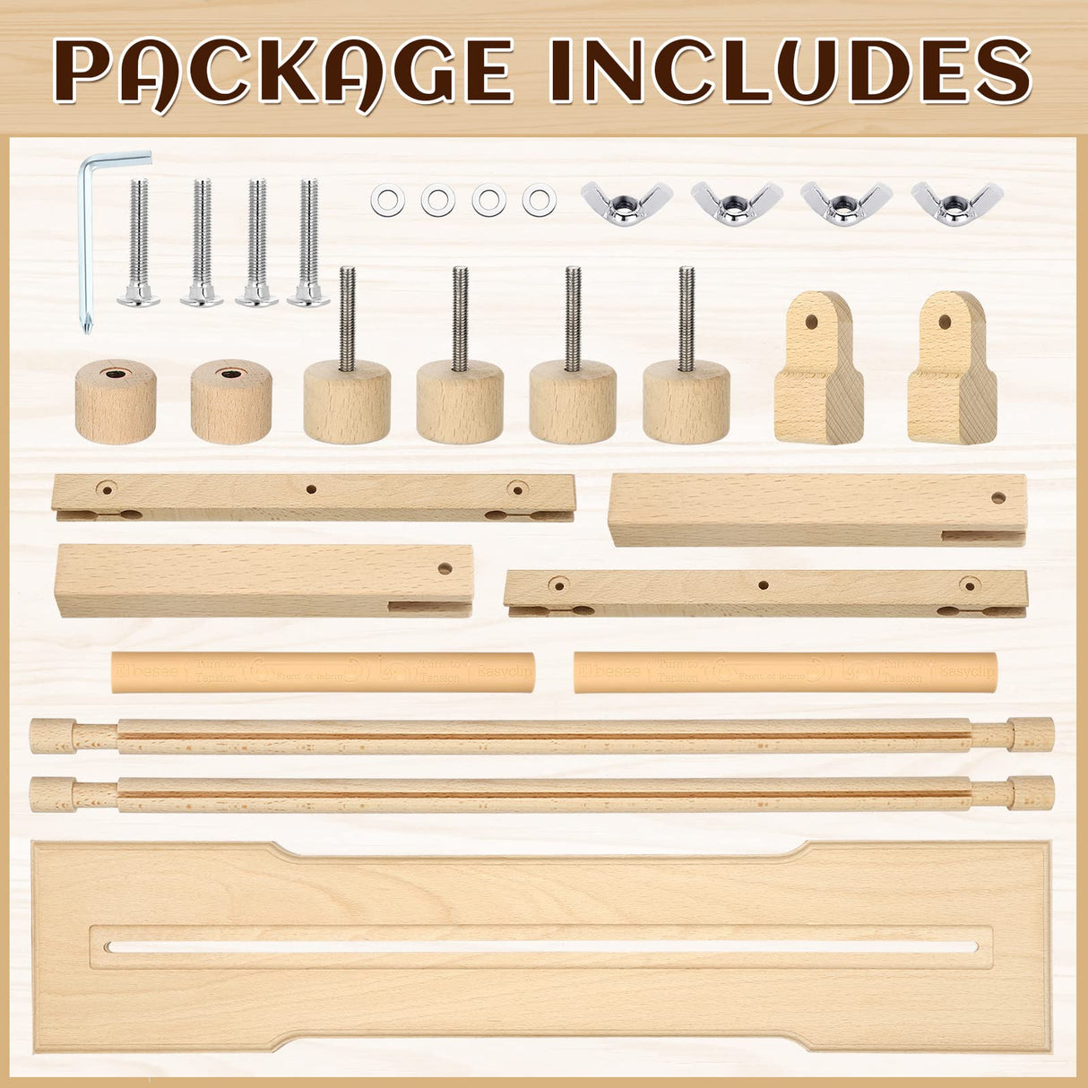 Yookeer Adjustable Embroidery Stand Hands Free Cross Stitch Scroll Frame Needlepoint Needlework Frame Stand Wooden Rotated Embroidery Hoop Holder for Arts Crafts Sewing Kit Supplies Yookeer