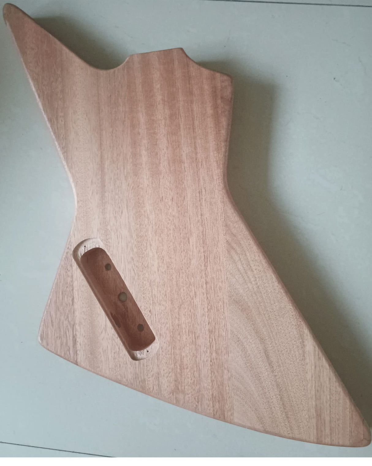 HENGYEE EX-Style DIY Electric Guitar Kit Mahogany Body and Neck - Rosewood Fingerboard Explorer Style Electric Guitar Builder Kit sdhengyee