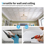 Art3d PVC Ceiling Tiles, 2'x2' Plastic Sheet in White (12-Pack) Art3d