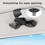Sotfamily Sunglass Holder for Car Visor, Suede Cloth Magnetic Sunglass Organizer for Car Accessories, 2 Packs, Black Sotfamily
