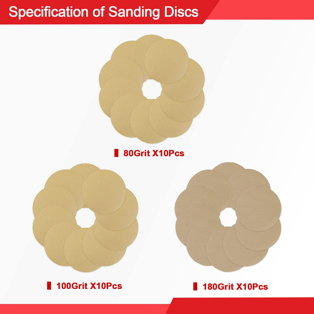 Goldblatt 9 Inch Drywall Sander, with 30pcs Sanding Discs-Hook and Loop 80 x 100/180 Mixed Grit, for Wall Cleaning and Polishing Goldblatt