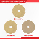 Goldblatt 9 Inch Drywall Sander, with 30pcs Sanding Discs-Hook and Loop 80 x 100/180 Mixed Grit, for Wall Cleaning and Polishing Goldblatt