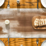 Artoid Mode Brown Abstract Modern Art Table Runner, Seasonal Farmhouse Style Kitchen Dining Table Decoration for Home Party Decor 13x72 Inch Artoid Mode