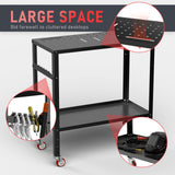 YESWELDER Welding Table Workbench 36x18 Inches, 1200 lb Load Capacity, Hook Side Panel, Handle, Brake Wheels - Sturdy and Versatile Welding Table YESWELDER