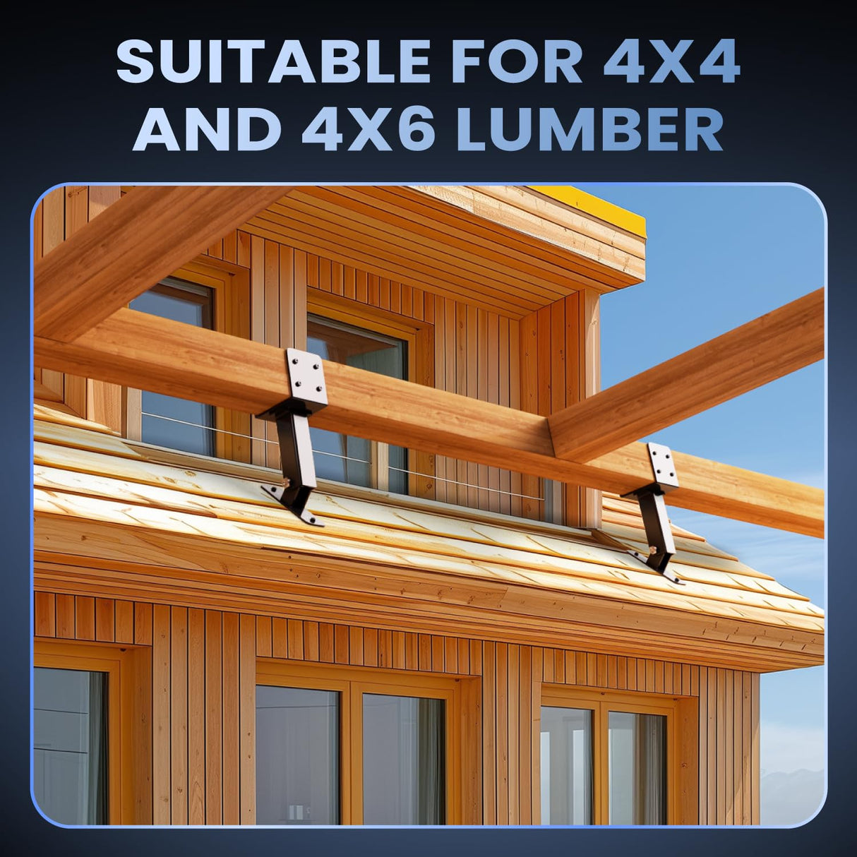 Pergola Roof Riser 3Pack Black Saddle 304 Stainless Steel Adjustable Angle Pergola Roof Riser Brackets for Patio Cover Wood Patio Pergola lunacme