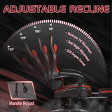 Homall Gaming Chair, Video Game Chair with Footrest and Massage Lumbar Support, Ergonomic Computer Chair Height Adjustable with Swivel Seat and Headrest (Red) Homall