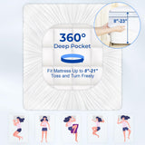KAYFIA Full Mattress Topper,Extra Thick Mattress Pad Cover for Deep Sleep,3D+7D Snow Down Alternative Fill Overfilled Plush Pillow Top with 8-23 Inch Deep Pocket-White Kayfia