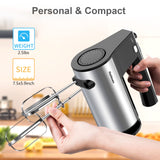600W Electric Hand Mixer Kitchen Handheld Mixer 10 Speed Powerful with Turbo for Baking Cake Lightweight & Personal Electric Mixer with Egg Baking Beaters Dough Hooks, Whipping Mixing Cookies Naitesen