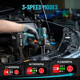SEESII Impact Wrench 900 FT-LBS(1200N.m) 2900IPM 1/2 Impact Gun High Torque Electric Cordless Impact Wrench with 21V 2x4.0Ah Battery 5 Sockets and Case for Home Car Truck Tire Lug Nut Removal Tool Set Seesii